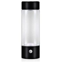 냉장고정수기필터 냉장고정수필터 수소 발생기 컵 물 필터 usb 충전식 420ml 수소가, 검은 색