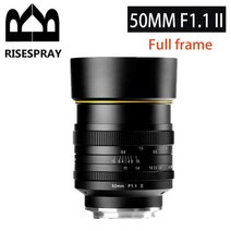 DSLR렌즈 카메라 렌즈 캐논 소니 후지 M4/3 올림푸스 파나소닉 미러리스 용 KamLan 50mm f1.1 I APS-C 및 II 대형 조리개 수동 초점, E_50MM F1.1 II