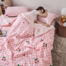 여름 이불 덮고 여름엔 시원하고 여름엔 홑이불 180×200 침대커버퀸 침대카바 슈퍼싱글침대커버 침대커버세트 극세사이불 이불