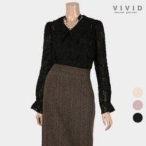 [VIVID SG] 빅카라 소프트수술장식 블라우스 VS114006