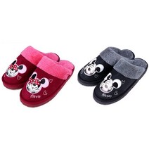 디즈니 콤마 방한 슬리퍼 털실내화