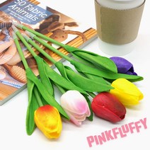 리얼 튤립펜 꽃볼펜 젤펜 특이한 인싸볼펜 예쁜선물용 캐릭터볼펜, 보라