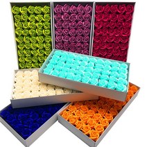 GIFT 로맨틱 비누 장미 50송이 DIY 비누 꽃다발 선물, 레드(1546-1), 본상품선택