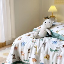 오스트리아 60수 실크 비단 이불 캐릭터 프린팅 시원한 여름용 어린이 이불 유치원 낮잠 실크대나무 섬유