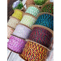 2.5mm 100m 삼색 황마끈 포장 크래프트공예 및 플라워데코용 (15컬러) 전통주장식끈, No.5