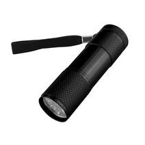 견고한 미니 자외선 손전등 9LED 보라색 빛 안티-스키드 395nm 백라이트 토치 감지기 램프 야외 조명, 03 Black