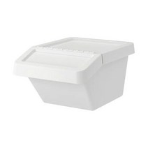 [이케아] SORTERA 소르테라 분리수거함+뚜껑 37L/수납함/정리함, 색상:화이트_902.558.98