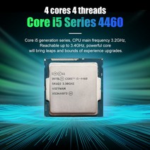 중고 정품 인텔 코어 i5 4460 프로세서 쿼드 3.2GHz 6MB 5GT/S LGA 1150 CPU 지원 H81 마더보드, 한개옵션0