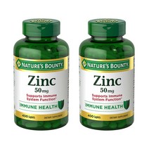 네이처스바운티 아연 징크 글루코네이트 Zinc 50mg 400 타블렛 2병
