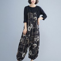 여성 빅사이즈점프수트 여자 오버핏 캐주얼 점프수트