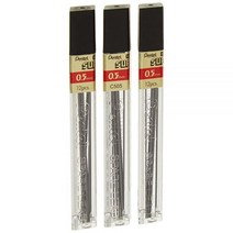 펜텔 슈퍼 하이폴리머 리드 리필 0.5mm 파인 HB 144개 리드 (C505-HB) 블랙 12/리드, 4B