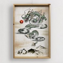 아트박스/꾸밈 ig543-우드프레임액자_승천하는용