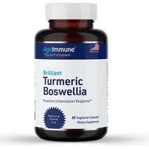 AgeImmune 에이지이뮨 브릴리언트 터메릭 보스웰리아 600mg 60베지캡슐, 1개, 60정