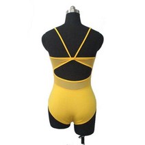 레오타드 성인 발레복 댄스복 화이트 코튼라이크라 메쉬 캐미솔 댄스 백 홀 핑크