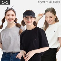 [타미힐피거] (1+1) 베이직 반팔 남여공용 T3139