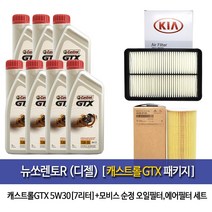 캐스트롤 뉴쏘렌토R(디젤) 캐스트롤GTX(1Lx7개)7L 엔진오일 2F100-2W300, 5W30, 1세트