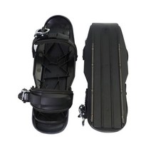스노우 웨이크 보드 데크 세트 새로운 미니 스키 스케이트 성인 눈 짧은 스키 야외 여행 snowblades 조절 가능한 스테인레스 스틸 스키 신발, 검은색
