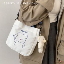 에스비피 귀여운 캐릭터 크로스백 오리 토키 곰 고양이 학생 크로스가방 여성크로스백 학생크로스백 캐쥬얼 에코백 캔버스백 가방 미니크로스백 미니백