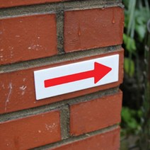 방향안내판 아크릴 화살표 출입구 화장실 표지판, 사이즈