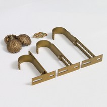 창안애 커텐부속품 커튼봉길이 높이조절 브라켓, 25mm 조절브라켓 실버