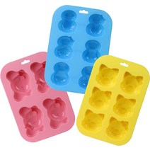 펄메탈 실리콘 초콜릿 몰드 쿠키 모양틀 케이크 초코, 컵케이크 팬 3개 세트