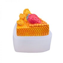 Three-Dimensional Strawberry Cake Cheese Slice Silicone Mold Fondant Chocolate Decorative Aromathera, 분홍색