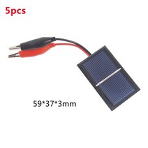 태양광 패널 파워 뱅크 0.2w 0.5v400ma 전지 다결정 실리콘 셀 미니 diy, 5개