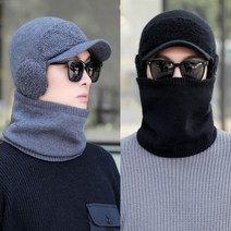 여성 여자 방한 겨울 골프 테니스 스포츠 귀마개 귀돌이 귀달린 귀달이 캡 모자, [on]여성머프캡-블랙