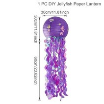 인어 파티 장식 작은 해파리 종이 랜턴 바다 아래 장식 소녀 베이비샤워 생일, paper lantern 3