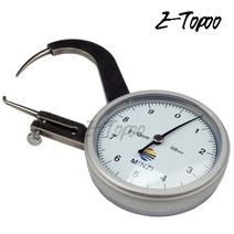 다이얼 두께 게이지 곡선 팁 0-10mm 파이프 또는 원형 튜브 캘리퍼 플랫 헤드 측정기 0-20mm, 0-10mmx0.05mm