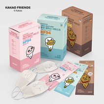 카카오프렌즈 V 캐릭터마스크 KF94 소형 귀안아픈 마스크 프로도 30매입, 프로도30매