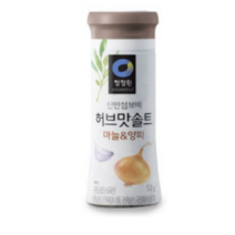 대상 청정원 허브맛솔트 마늘 & 양파 구운소금, 2개, 52g