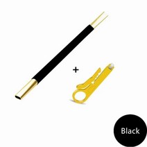 Hoolnx 와이어 풀기 도구 네트워크 케이블 루저 CAT5CAT6CAT7 및 Tel 페어 분리기 용 엔지니어 스트레이트, 01 Black