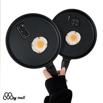 아이폰 전기종 친구 선물 추천 특이한 후라이팬 모양 디자인 실리콘 젤리 범퍼 튼튼한 케이스