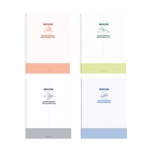 무지 이분할 반반 스프링 수학 연습장 중학교 고등학생 노트, 단품, 단품