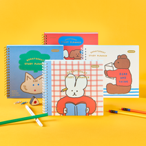 스터디 플래너 초등 학습 공부 계획표 주간 2023 로마네 도낫, 키티