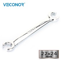 Veconor플레어 너트 렌치 스패너 22x24mm 오일 파이프 미러 폴리쉬 고토크 멀티툴 합금강, 한개옵션0