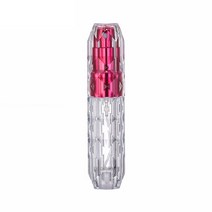아스케이지 여행용 휴대용 미니 다이아몬드 투명 리필 가능 향수병 5ml 스프레이 펌프 빈 화장품 용기, 01 Rose red