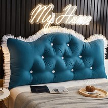 프로방스 북유럽 침대 헤드쿠션 허리 등받이 배게 배드 자취 긴베개, C