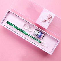 3개/대 안전 패키지 빈티지 유리 딥 펜 홀더 서명 잉크 분수 수제 만년필, 01 01, 한개옵션1