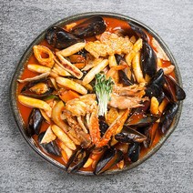 푸짐한 매콤달콤 쭈꾸미떡볶이 쌀떡볶이 밀키트 즉석떡볶이, 프리미엄팩500g 1팩+해산물(홍합100g+새우4마리)