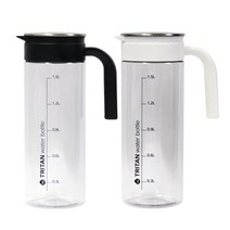 1+1 핫콤 트라이탄 안심소재 물병 1.8L, 화이트+화이트