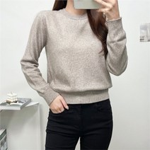 셀러허브 패션 여리핏 쥬디 라운드 밍크 니트 슬림핏