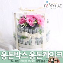 (주)파티해 용돈박스 용돈케이크 토퍼 - 어버이날 카네이션 용돈선물 용돈이벤트 생일 환갑 칠순, E04_용돈케이크포장상자(PVC케이스)27CM