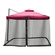 300x230cm 커버 파라솔 모기 방지 설치 스트레이트 야외 우산 메쉬 가든 데크, 01 Roman