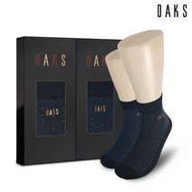[AK PLAZA] 닥스 양말 2족 선물세트 남자 정장 패션 중목 단목 격자 패턴도트 21810