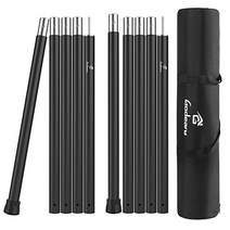 GODEARU 터프 폴 직경 28mm/33mm 2개들이 텐트 폴 알루미늄 폴 터프・캠프용 폴 A6061 알루미늄제 분할식 5절/5절 연결 푸쉬 버튼식 조립 간단 컴팩트 경량 텐트・타프 설치용 캠프 기어 투어링/캠프/아웃 가방 포함