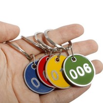 아파트 현관 키 복사 RFID 스마트 칩 카드키 복제 기기 체인 사용자 정의 색상 및 번호 태그가 있는 링 디지털 레이블 태그 번호 플레이트가 있는 금속 기호 체인 간판, 녹색 아니. 1-20