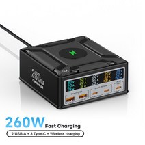 가성비맥북 프로 14 호환용 고속충전 무선 GaN PD3.1 5포트 260W, 01Plug