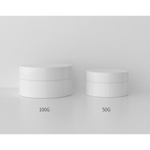 PP 백색 이중크림용기 50ml 100ml, PP 백색 크림용기 100ml